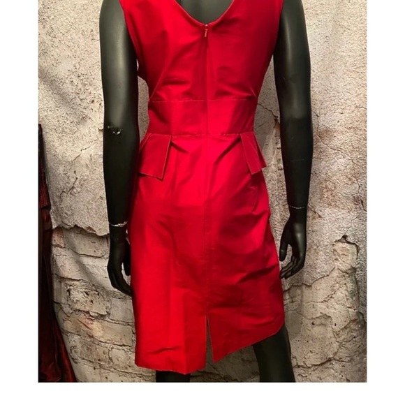 Evan Picone Red Sateen Dress - Picture 4 of 6